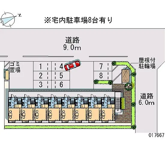 ★手数料０円★高浜市八幡町６丁目　月極駐車場（LP）